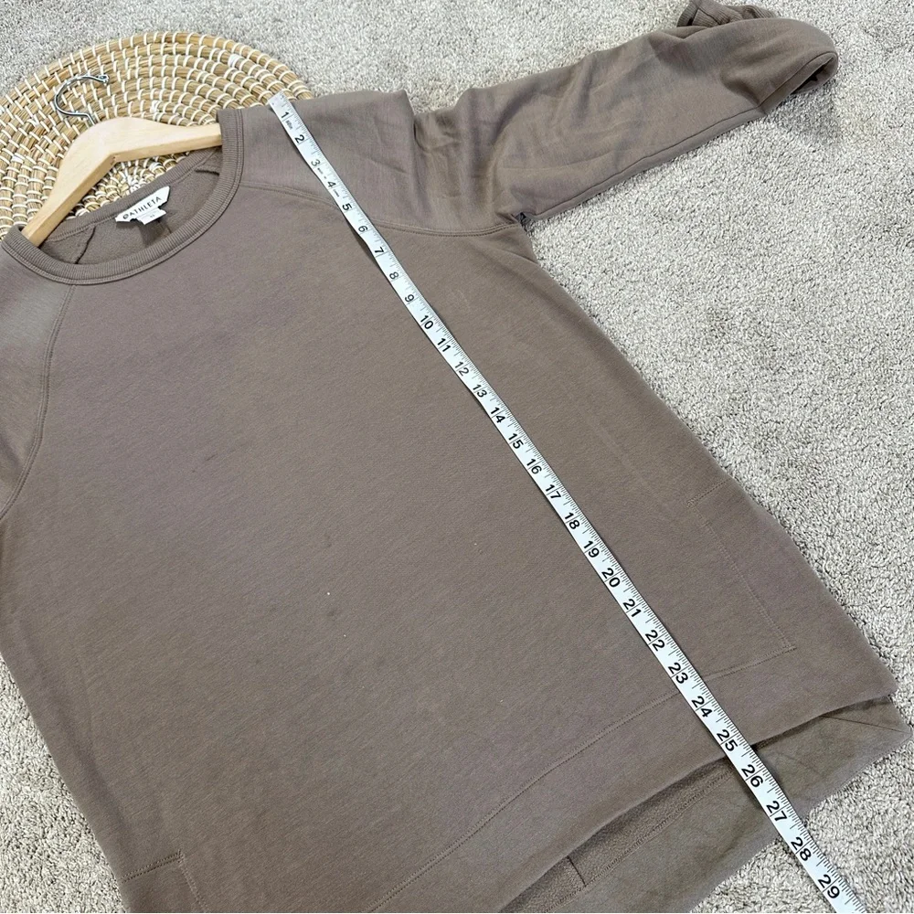 Athleta Women’s Coaster Luxe Recover Sweatshirt Ultra-Soft in Mortar Mushroom XS - Picture 10 of 16